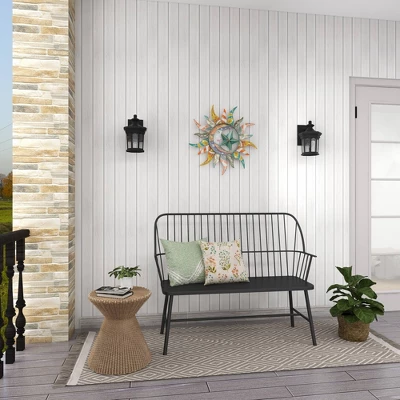 Metal Sun And Moon Indoor Outdoor Iron Wall Decor With Abstract Patterns - Olivia & May 9 Metal Sun And Moon Indoor Outdoor Iron Wall Decor With Abstract Patterns - Olivia & May - Image 9