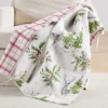 Sleigh Bells Holiday Quilted Throw Multi Color - Villa Lugano