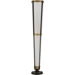 Possini Euro Design Mid Century Modern Torchiere Lamp 4-Light 68" Tall Antique Brass Off White Linen Cone Shade Living Room Office Uplight -Home Decoration Sale GUEST f7a6f4d9 ceb4 4969 b1f0 ab2f375a091f