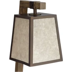 Franklin Iron Works Tribeca Rustic Farmhouse Table Lamp 25" High Metal With USB Charging Port Light Mica Drum Shade For Bedroom Living Room Bedside -Home Decoration Sale GUEST f814a81b 19cb 4eba 85cd 6bf7489849a7