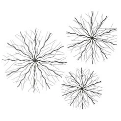 Set Of 3 Metal Starburst Wall Decors With Branch Inspired Design Black - Olivia & May -Home Decoration Sale GUEST f8a679a2 d094 46a7 a1e8 1f9152ce0cca