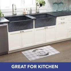 J&V TEXTILES Anti Fatigue Kitchen Mat Cushioned Anti Fatigue, Non Slip Waterproof Mat Standing Desk, 20x36x1/2 Inches (Happy Is Homemade) -Home Decoration Sale GUEST f8f410ee c87b 4608 9d13 26eafe38ad85