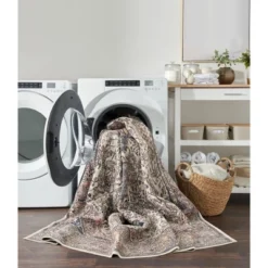 Nourison Washable Brilliance Traditional Vintage Indoor Rug -Home Decoration Sale GUEST f9123eee 9c95 47c1 bd86 f8f1bca03b37