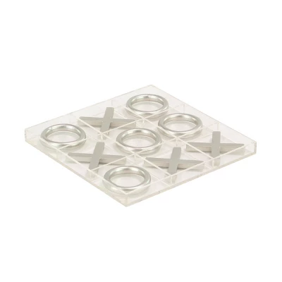 12" Modern Acrylic And Iron Tic Tac Toe Set - Olivia & May 16 12" Modern Acrylic And Iron Tic Tac Toe Set - Olivia & May - Image 16