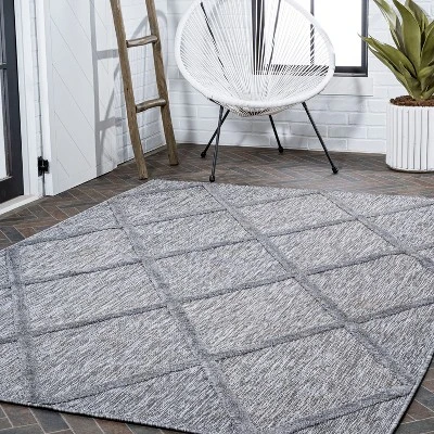 Salines Diamond Trellis Indoor/Outdoor Area Rug - JONATHAN Y 6 Salines Diamond Trellis Indoor/Outdoor Area Rug - JONATHAN Y - Image 6