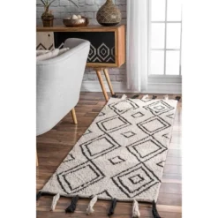 NuLOOM Lisha Moroccan Diamond Tassel Area Rug -Home Decoration Sale GUEST fa8f9d61 6ea6 41c7 adc8 cc27b7288b38