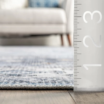 NuLOOM Eva Machine Washable Vintage Faded Medallion Area Rug 2 NuLOOM Eva Machine Washable Vintage Faded Medallion Area Rug - Image 2