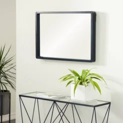 36" X 36" Contemporary Wood Rectangle Wall Mirror Black - Olivia & May -Home Decoration Sale GUEST fc3c5e4b 68d8 4950 82dc 05cbdec7aa6c