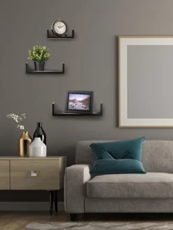 Display Floating Wooden Shelves With Espresso Finish - Set Of 3 Wall Decoration Shelves - Homeitusa -Home Decoration Sale GUEST fce8b1d6 76b2 4916 92a1 614de9571d8e