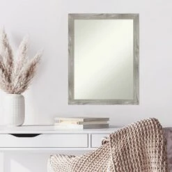 21" X 27" Non-Beveled Dove Gray Wash Square Wall Mirror - Amanti Art -Home Decoration Sale GUEST fd4ebcc8 6584 4667 87a3 e1a96a19e4e9