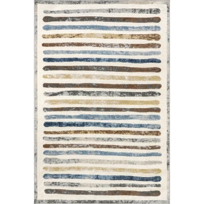 NuLOOM Jenae Multi Striped Machine Washable Area Rug 9 NuLOOM Jenae Multi Striped Machine Washable Area Rug - Image 9