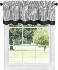 Kate Aurora Country Farmhouse Striped Window Valance Curtain Treatments - Assorted Colors -Home Decoration Sale GUEST fe43214a 3d6d 411c 8597 63f69318564c
